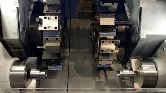 Smartlathe Torno CNC Высокоточные настольные токарные станки с ЧПУ с наклонной станиной и электрической револьверной головкой Токарный станок с ЧПУ с двойным шпинделем